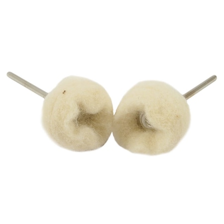 Forney Felt Polishing Wheel, 7/8 in x 3 in Shaft, PK2 60253